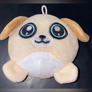 Round Dog Plush Keychain Stuffed Animal Toy 1.2 inches rare gift for teens/adult